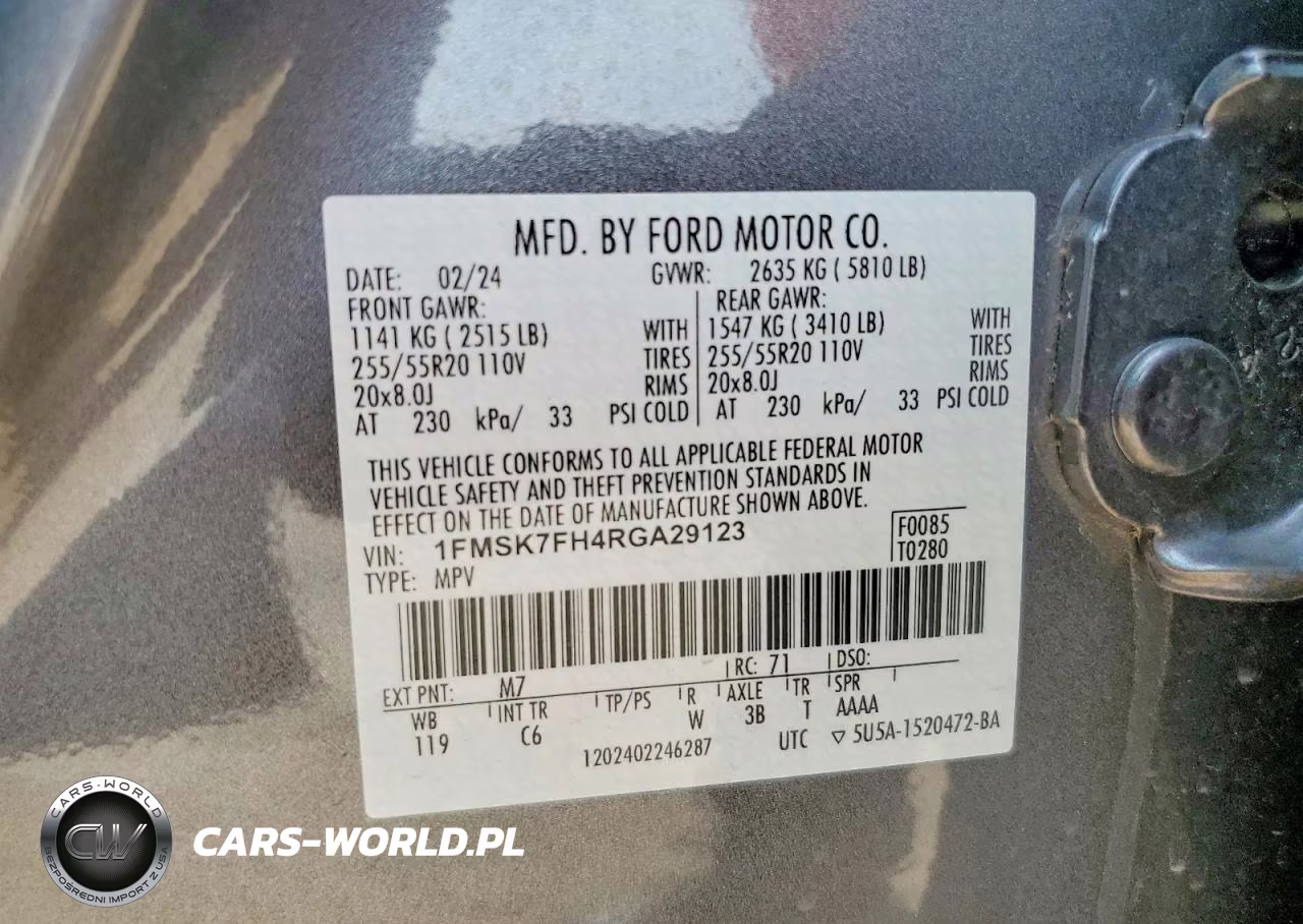 2024 Ford Explorer Limited VIN:1FMSK7FH4RGA29123 - 13