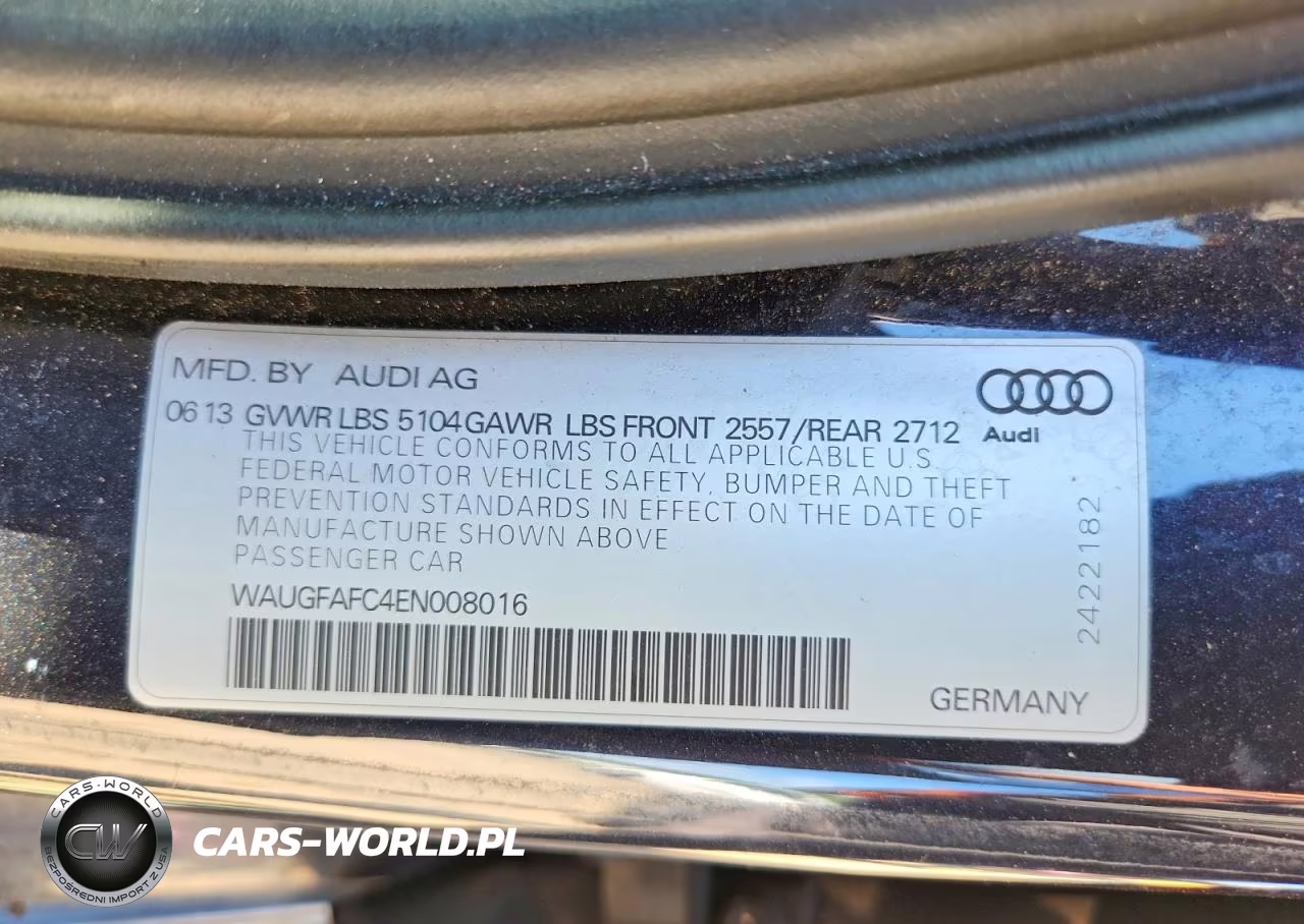 2014 Audi A6 Premium Plus VIN:WAUGFAFC4EN008016 - 13