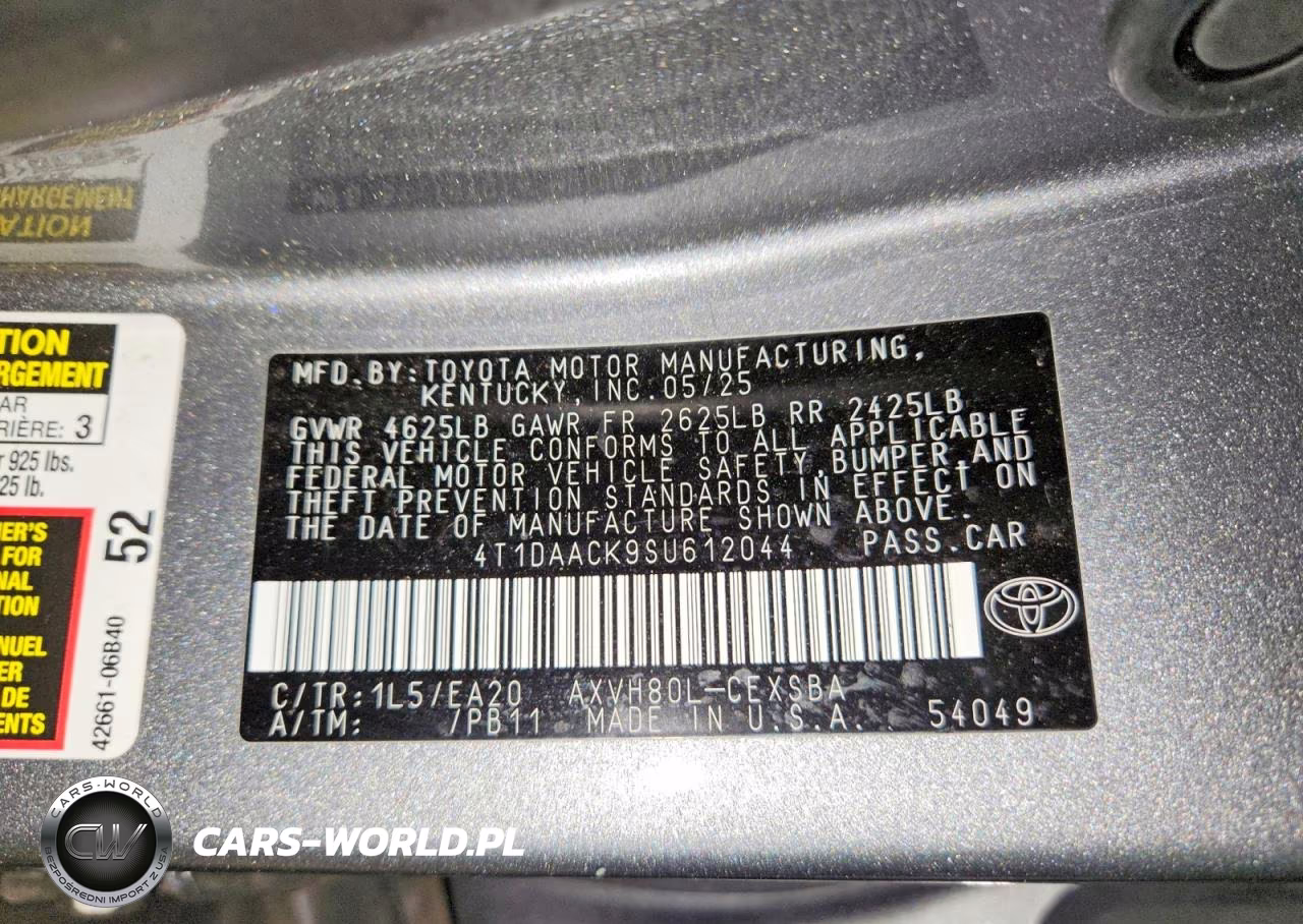 2025 Toyota Camry Se VIN:4T1DAACK9SU612044 - 12
