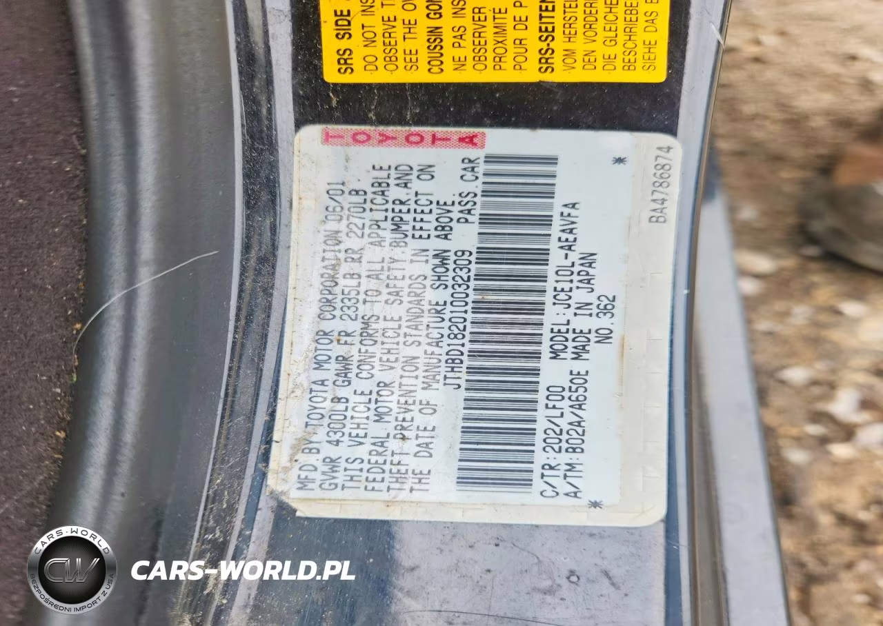 2001 Lexus Is 300 VIN:JTHBD182010032309 - 12