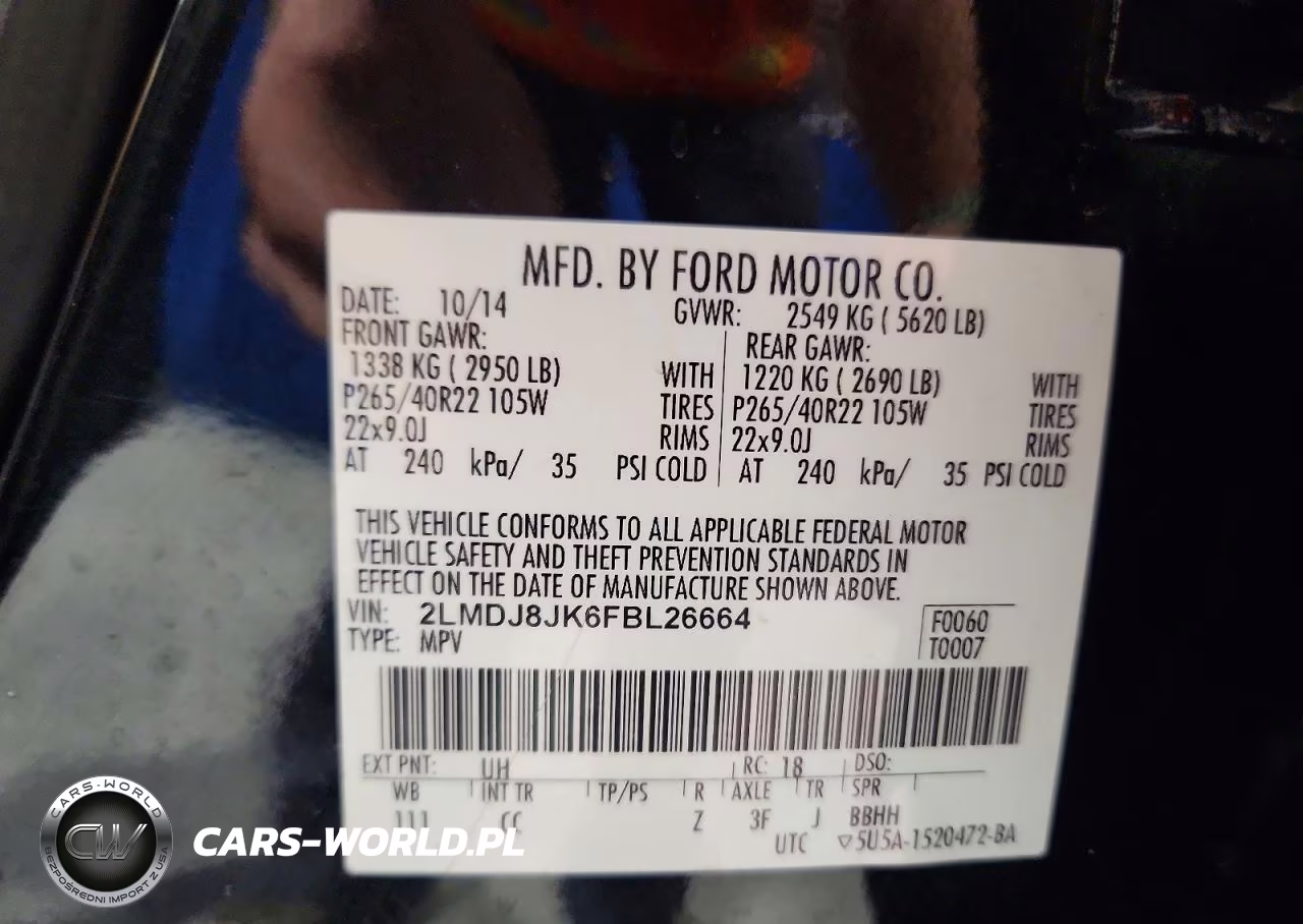 2015 Lincoln Mkx VIN:2LMDJ8JK6FBL26664 - 13