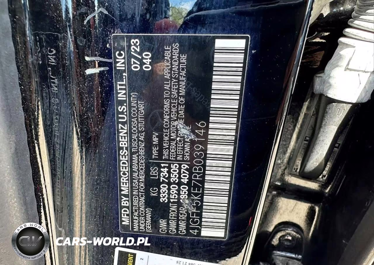 2024 Mercedes-Benz Gls 450 4Matic VIN:4JGFF5KE7RB039146 - 10