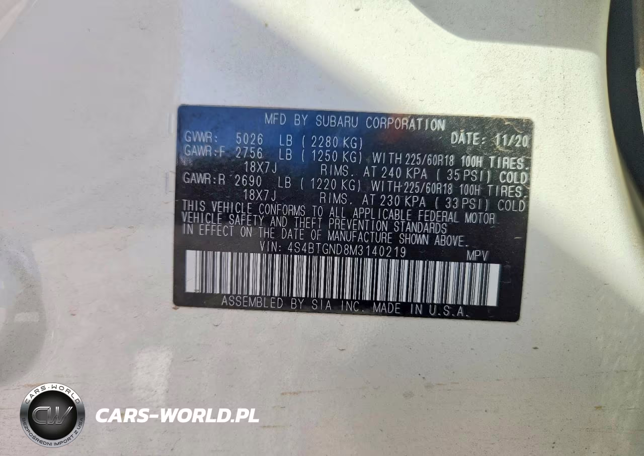 2021 Subaru Outback Limited Xt VIN:4S4BTGND8M3140219 - 13
