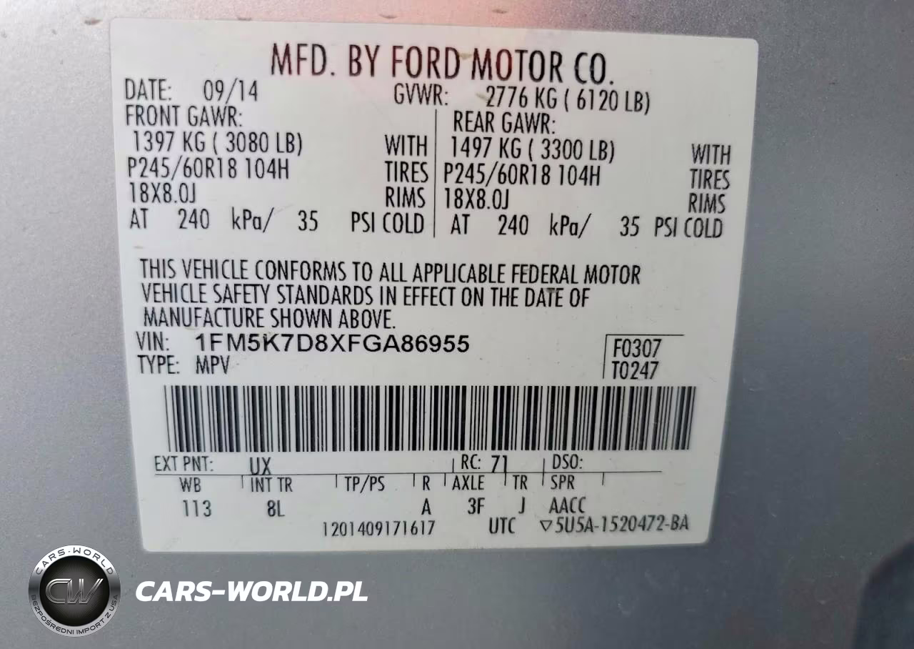 2015 Ford Explorer Xlt VIN:1FM5K7D8XFGA86955 - 13