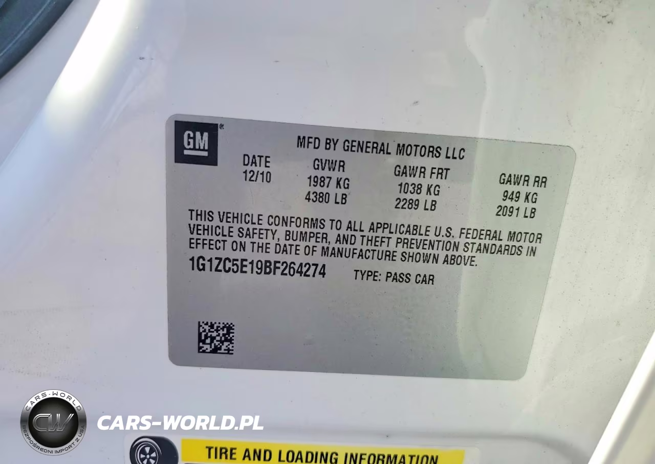2011 Chevrolet Malibu 1Lt VIN:1G1ZC5E19BF264274 - 12