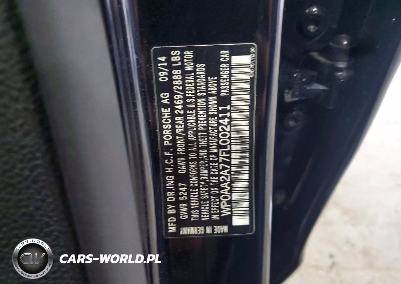 2015 Porsche Panamera 2 VIN:WP0AA2A77FL002411 - 12