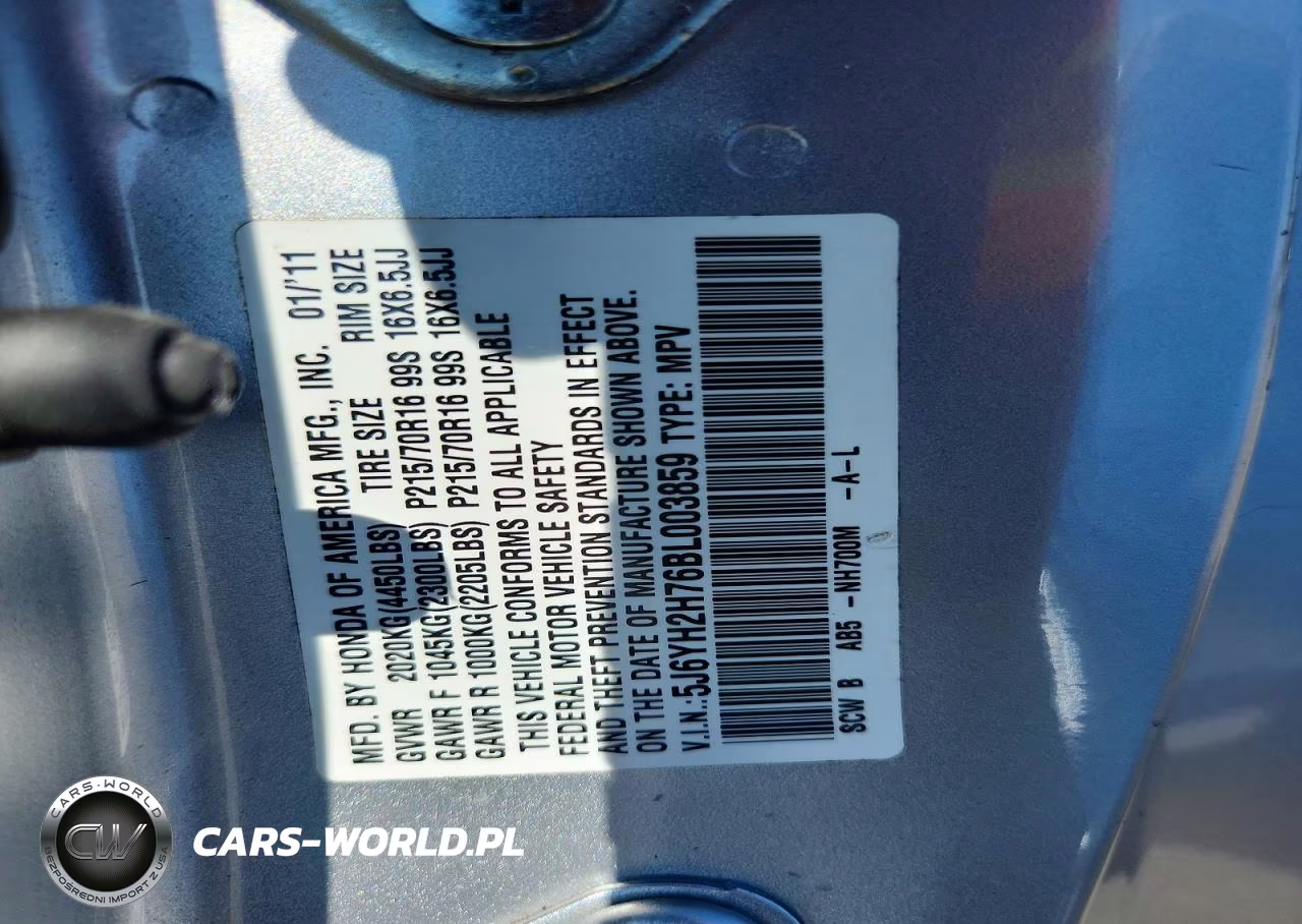 2011 Honda Element Ex VIN:5J6YH2H76BL003859 - 12