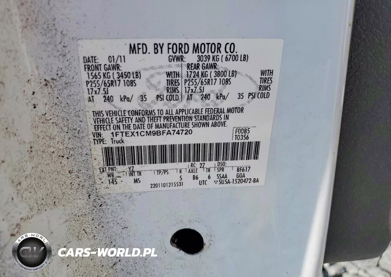 2011 Ford F150 Super Cab VIN:1FTEX1CM9BFA74720 - 12
