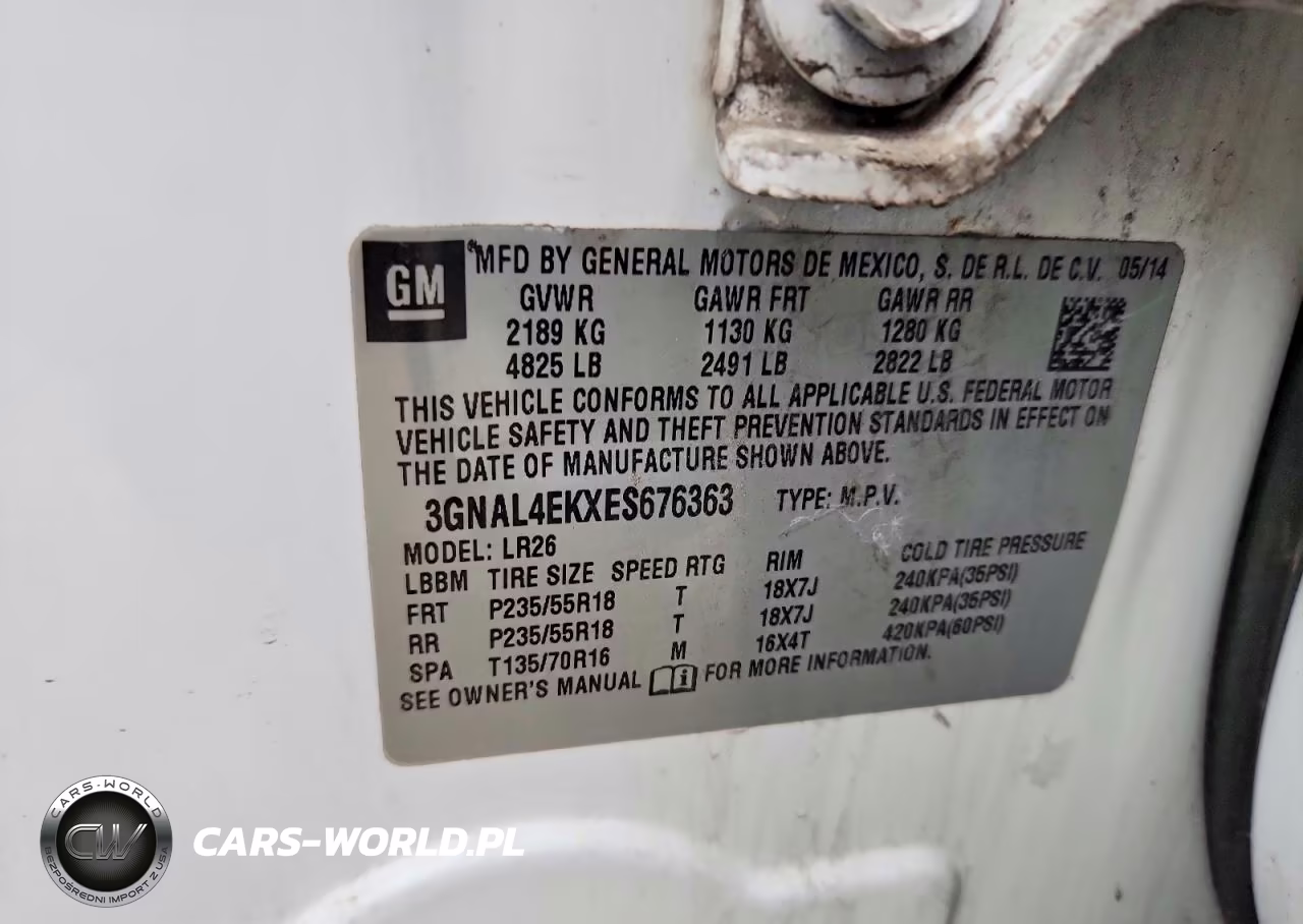 2014 Chevrolet Captiva Ltz VIN:3GNAL4EKXES676363 - 13