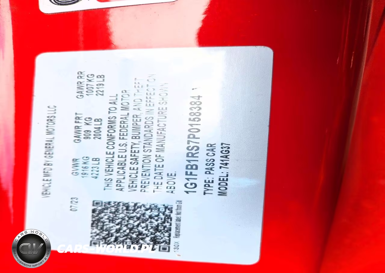 2023 Chevrolet Camaro Ls VIN:1G1FB1RS7P0158384 - 13