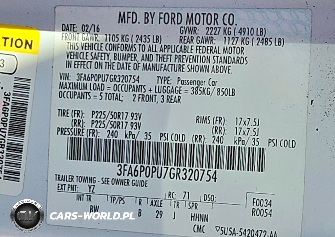 2016 Ford Fusion Se VIN:3FA6P0PU7GR320754 - 12