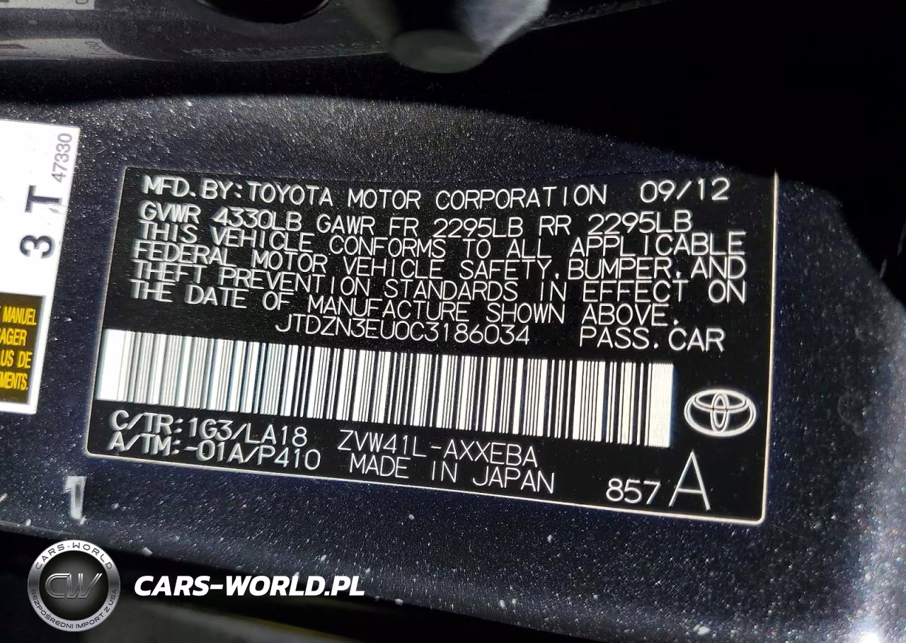 2012 Toyota Prius V Five VIN:JTDZN3EU0C3186034 - 12