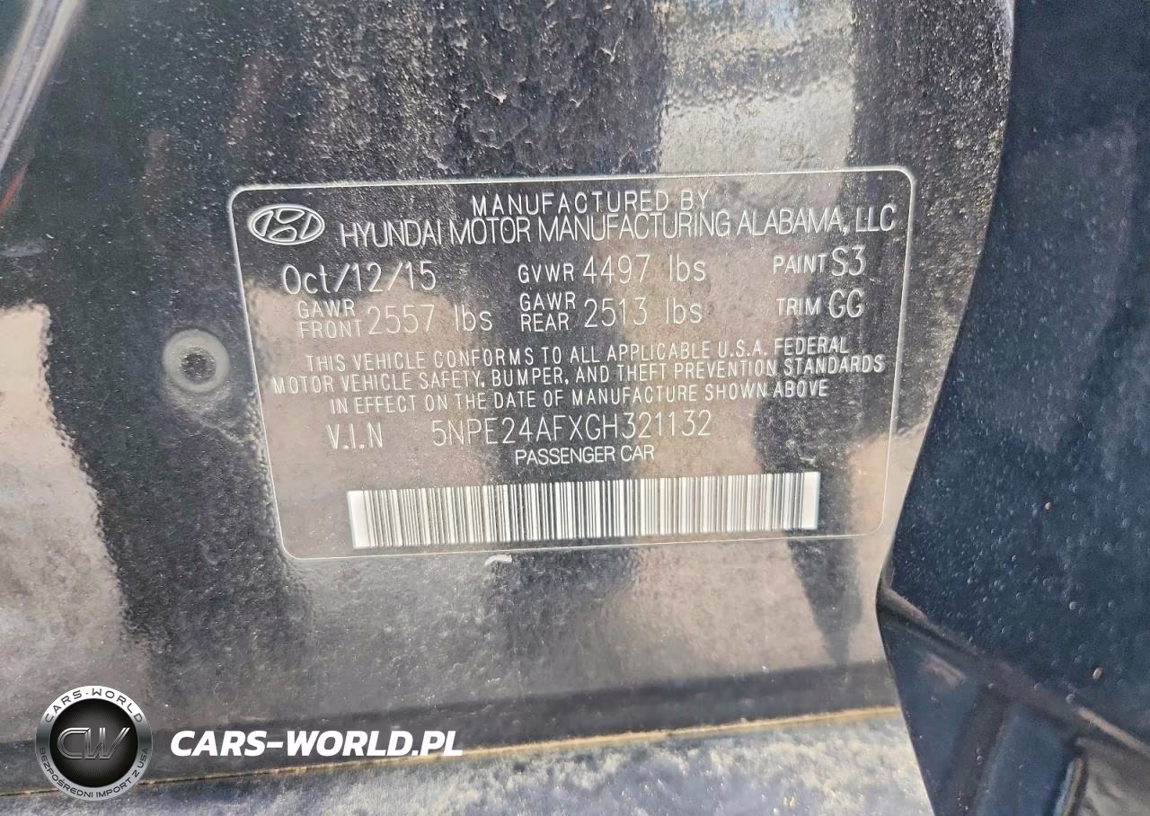 2016 Hyundai Sonata Se VIN:5NPE24AFXGH321132 - 12