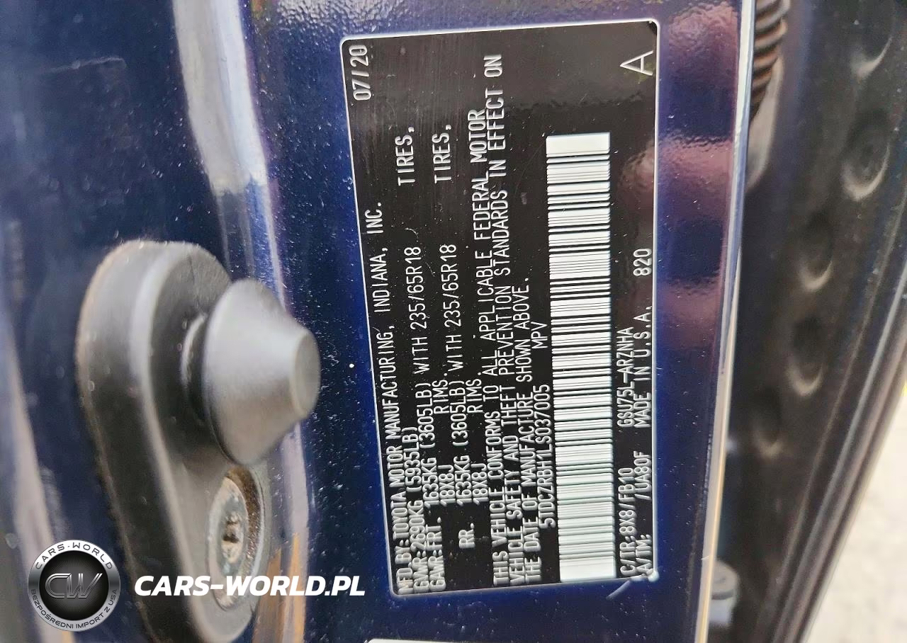2020 Toyota Highlander L VIN:5TDCZRBH1LS037005 - 13
