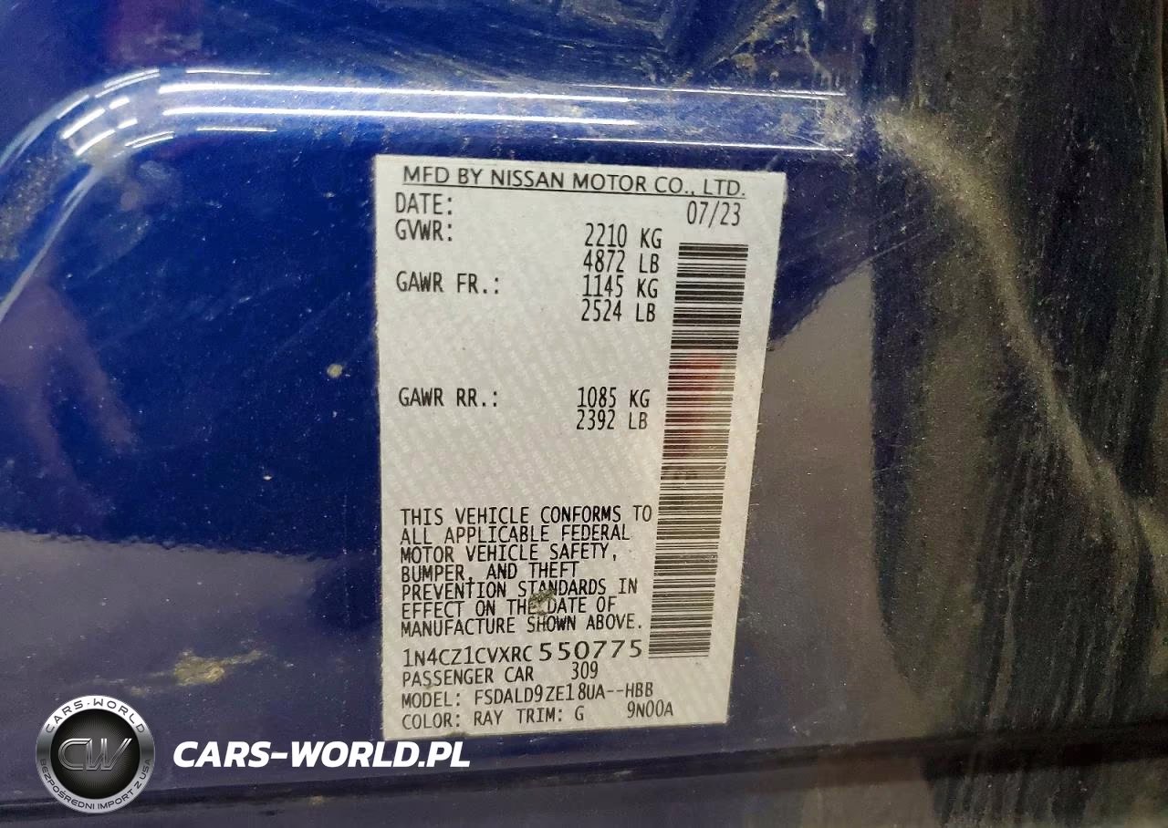 2024 Nissan Leaf Sv Plus VIN:1N4CZ1CVXRC550775 - 13