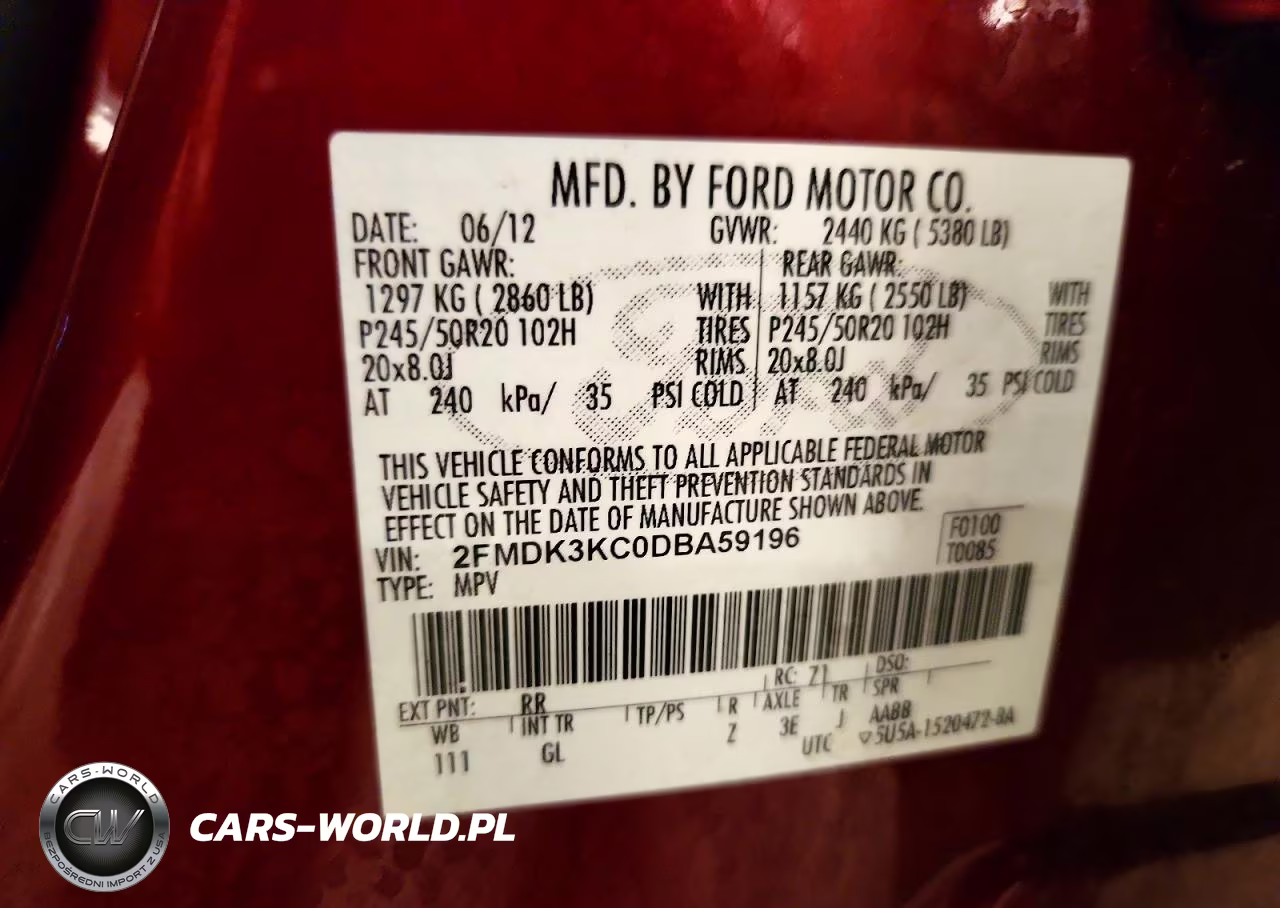 2013 Ford Edge Limited VIN:2FMDK3KC0DBA59196 - 13