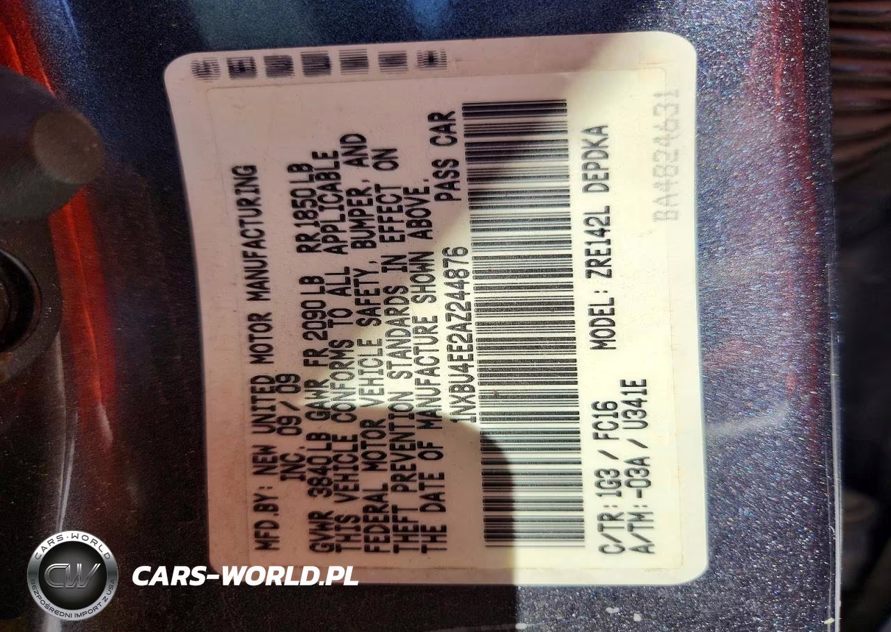 2010 Toyota Corolla Le VIN:1NXBU4EE2AZ244876 - 12