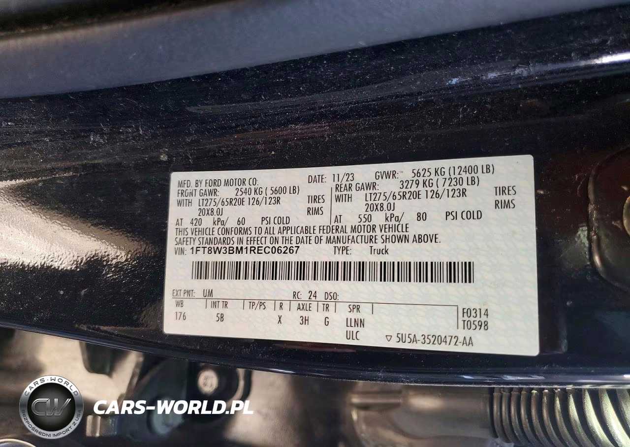 2024 Ford F350 Super Duty VIN:1FT8W3BM1REC06267 - 12