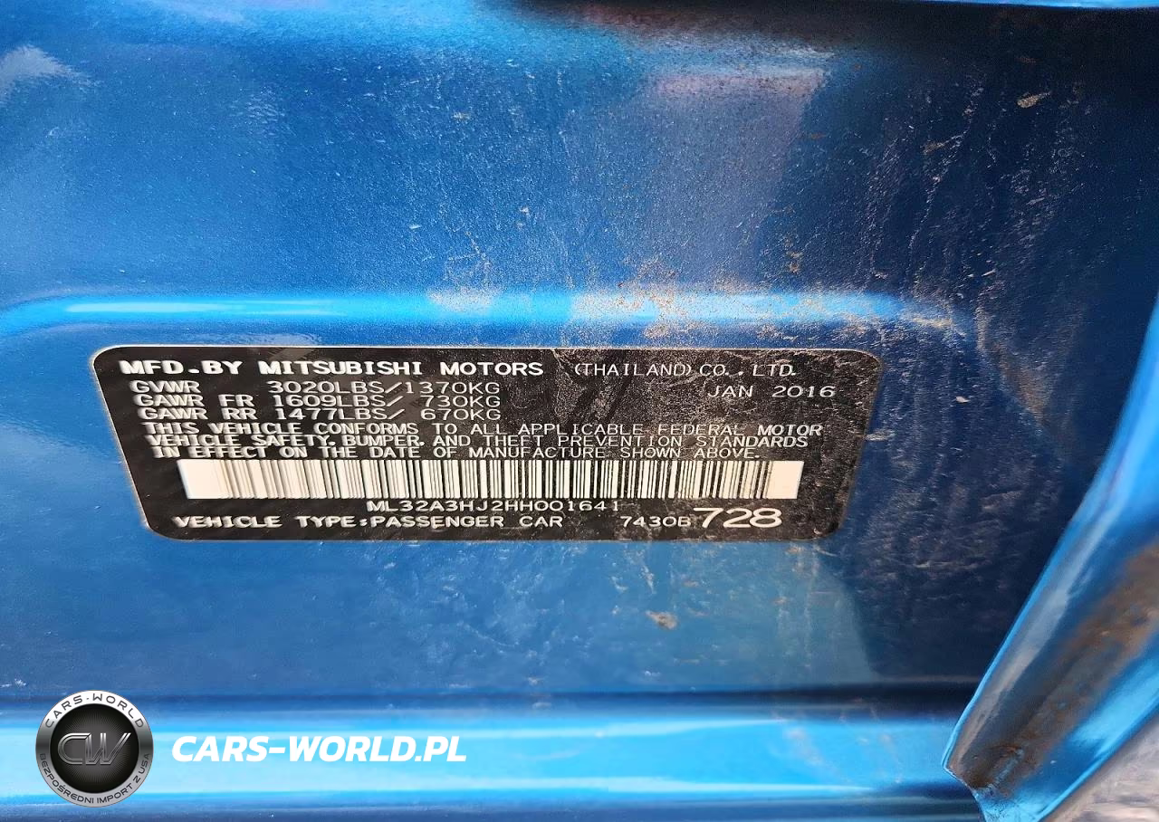 2017 Mitsubishi Mirage Es VIN:ML32A3HJ2HH001641 - 12