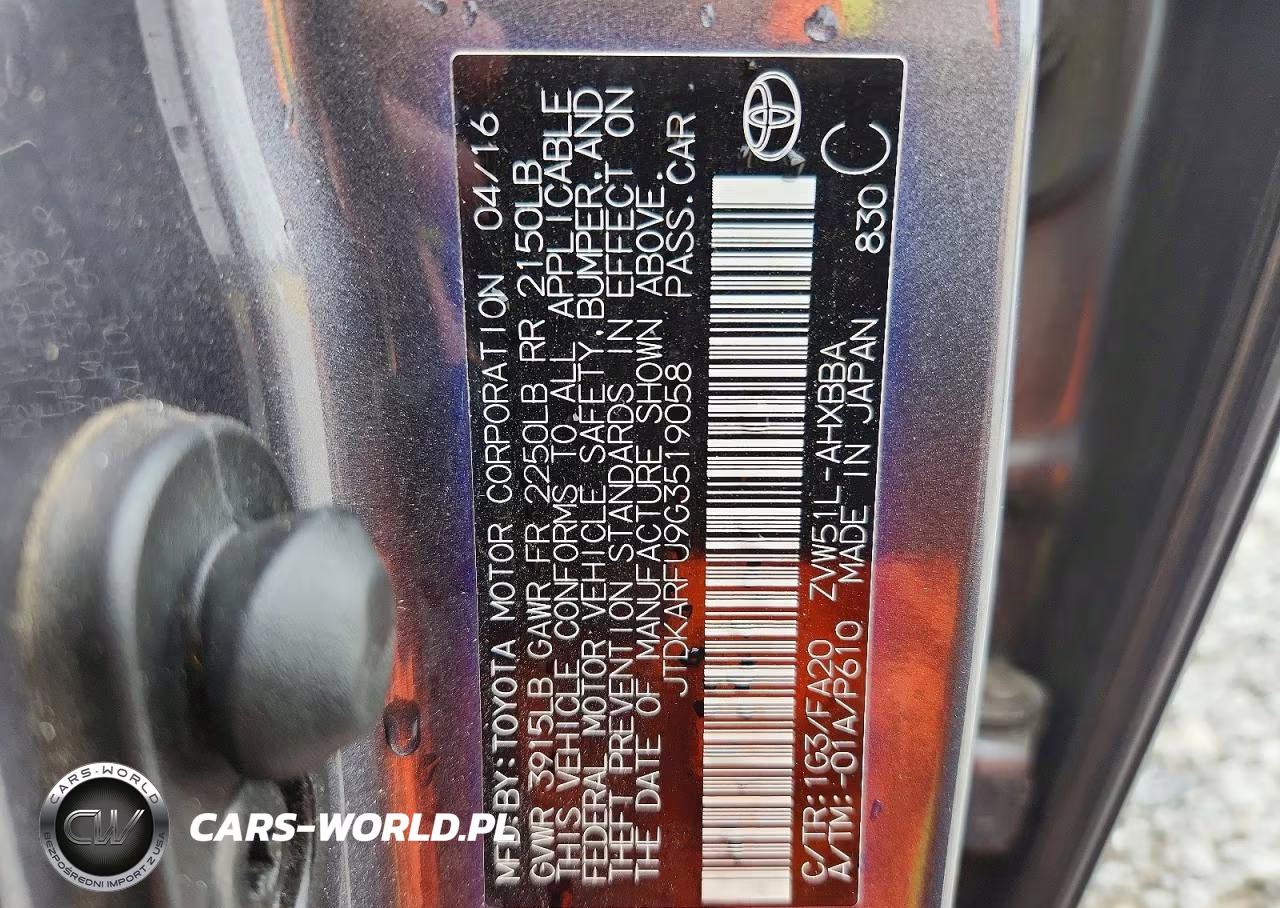 2016 Toyota Prius Two Eco VIN:JTDKARFU9G3519058 - 12