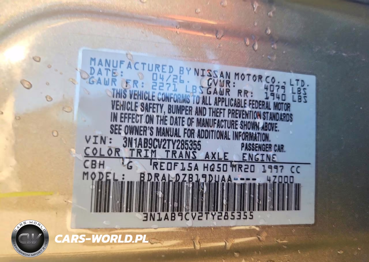 2026 Nissan Sentra Sv VIN:3N1AB9CV2TY285355 - 12