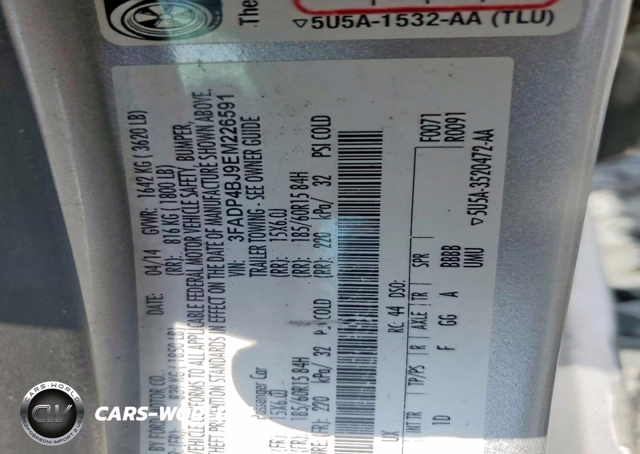 2014 Ford Fiesta Se VIN:3FADP4BJ9EM226591 - 12