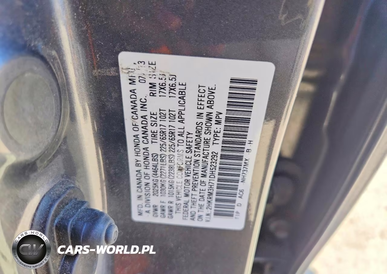 2013 Honda Cr-V Exl VIN:2HKRM3H71DH523292 - 12