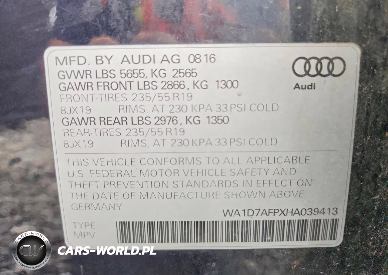 2017 Audi Q5 Premium Plus S-Line VIN:WA1D7AFPXHA039413 - 13