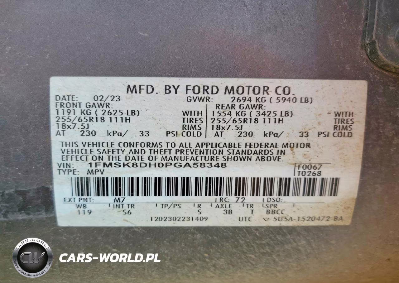 2023 Ford Explorer Xlt VIN:1FMSK8DH0PGA58348 - 13