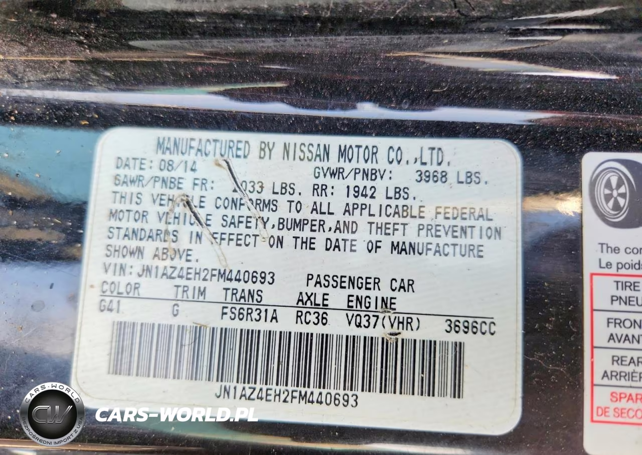 2015 Nissan 370Z Base VIN:JN1AZ4EH2FM440693 - 12
