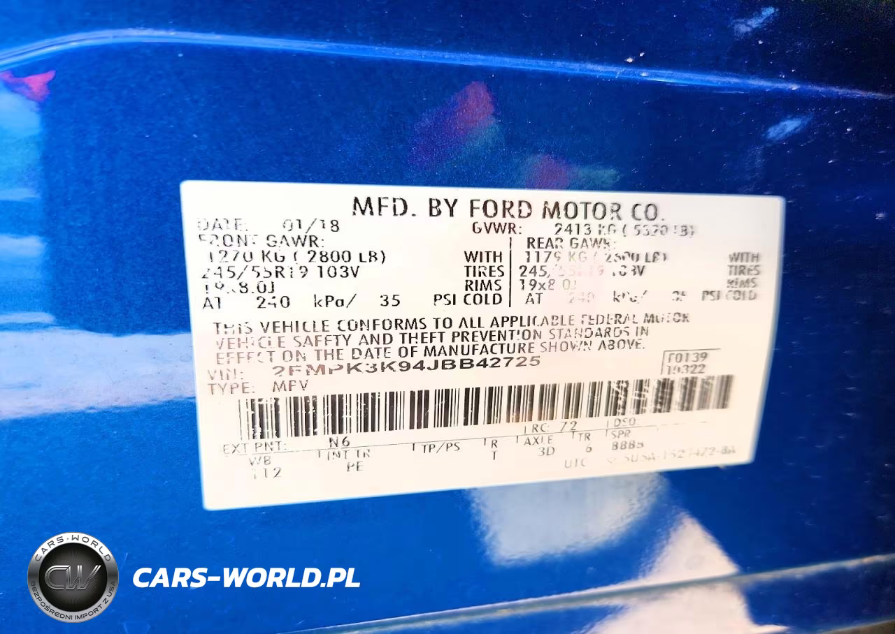 2018 Ford Edge Titanium VIN:2FMPK3K94JBB42725 - 13