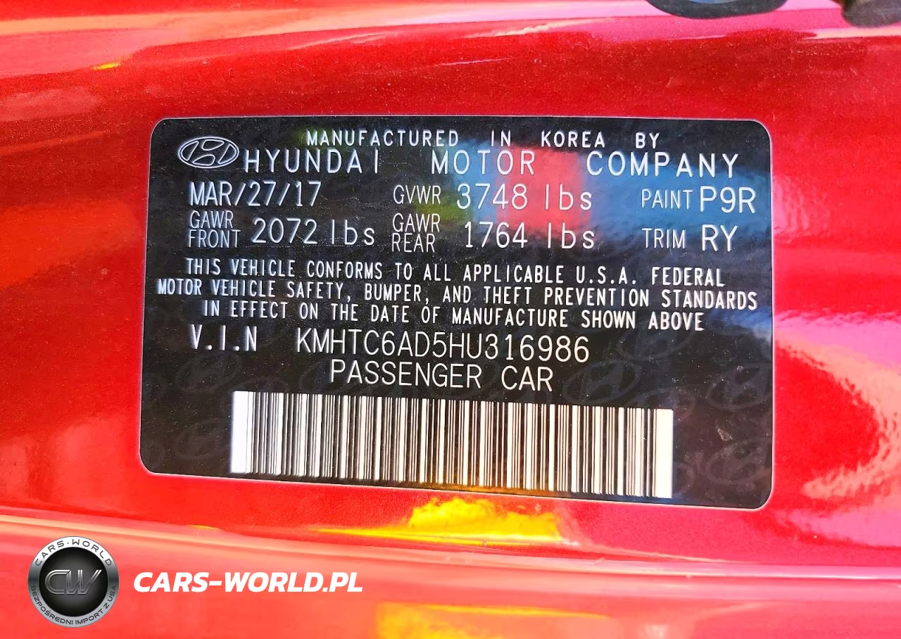 2017 Hyundai Veloster Base VIN:KMHTC6AD5HU316986 - 12