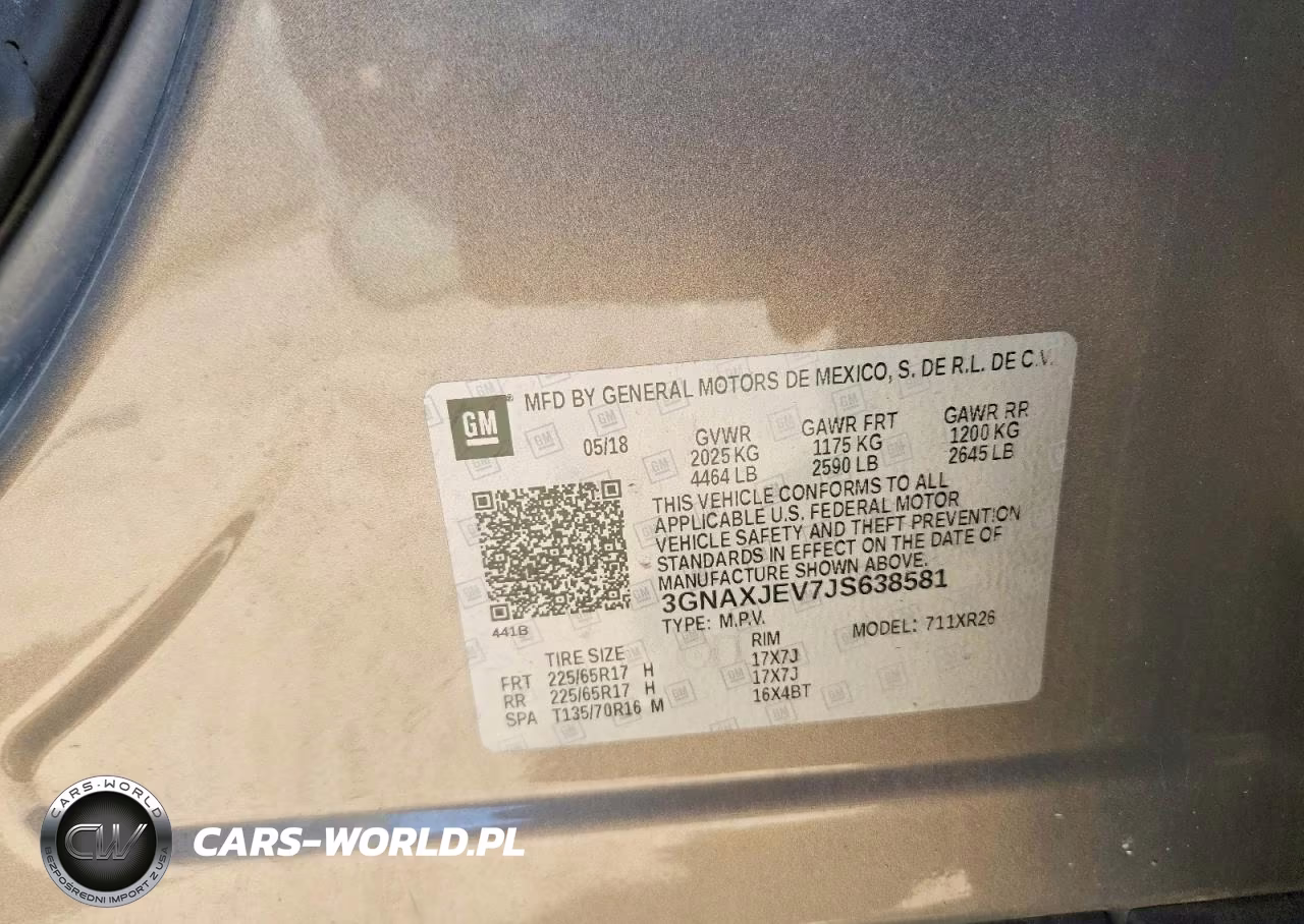 2018 Chevrolet Equinox Lt VIN:3GNAXJEV7JS638581 - 13