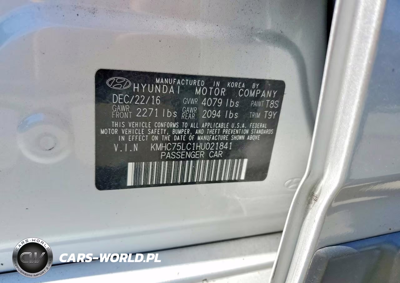 2017 Hyundai Ioniq Sel VIN:KMHC75LC1HU021841 - 12