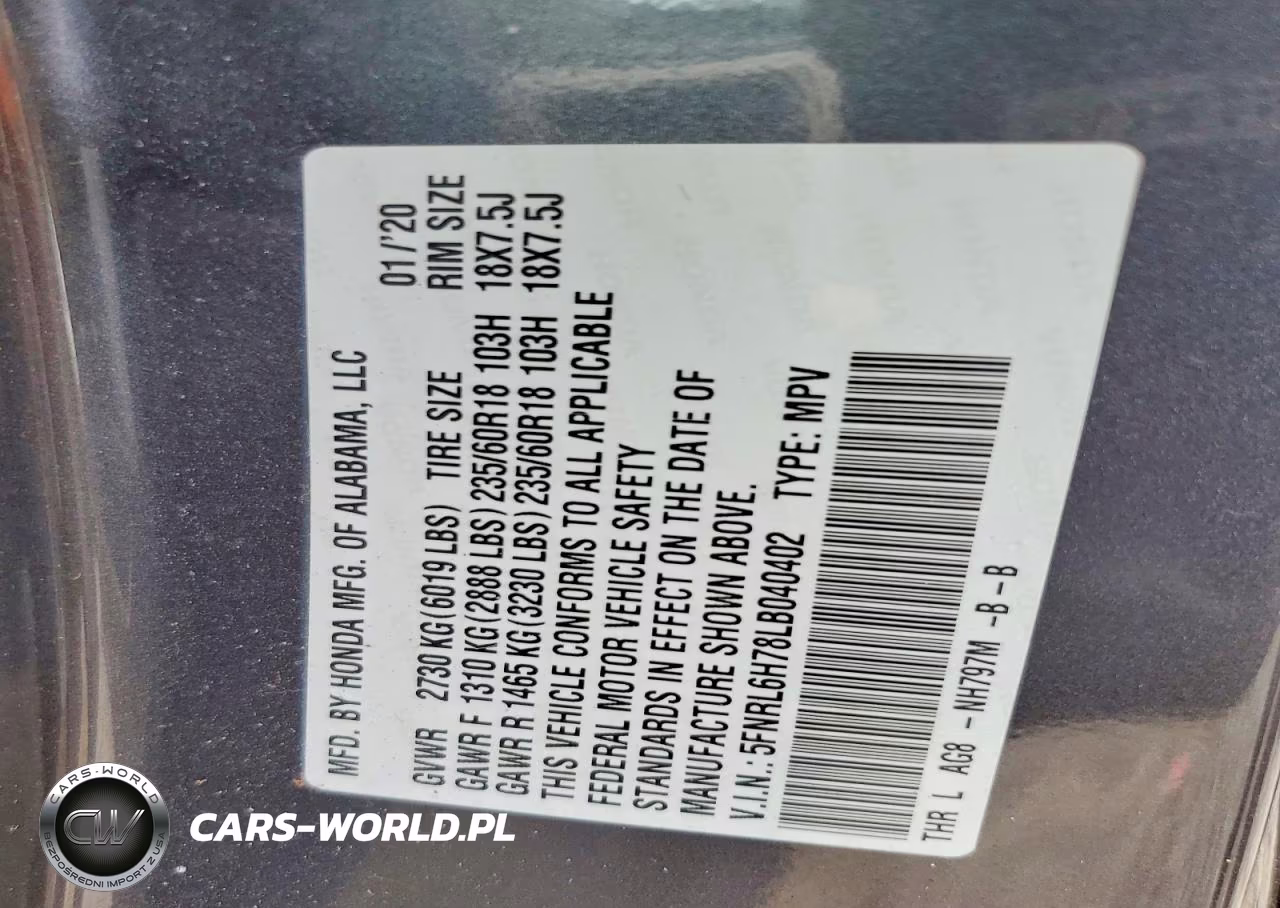 2020 Honda Odyssey Exl VIN:5FNRL6H78LB040402 - 13