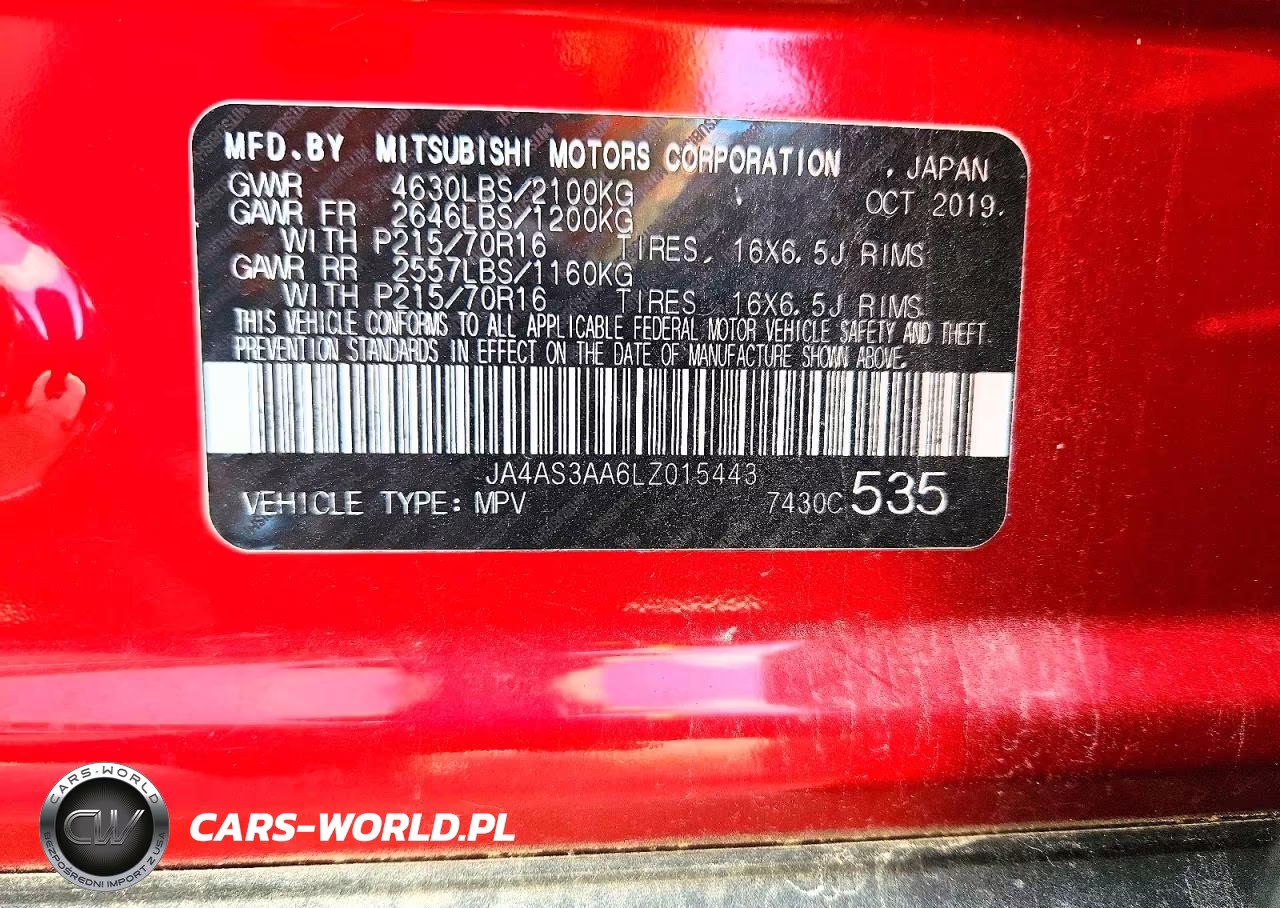 2020 Mitsubishi Eclipse Cross Es VIN:JA4AS3AA6LZ015443 - 14