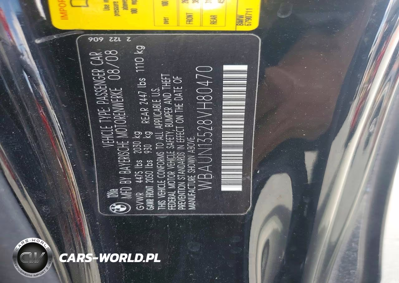 2008 BMW 128 I VIN:WBAUN13528VH80470 - 12