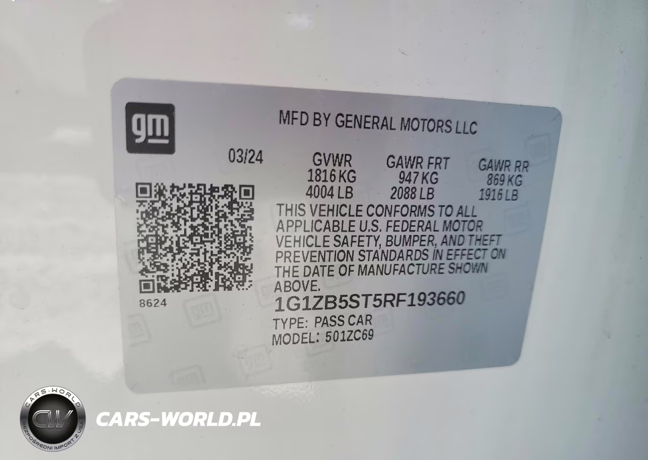 2024 Chevrolet Malibu Ls VIN:1G1ZB5ST5RF193660 - 12