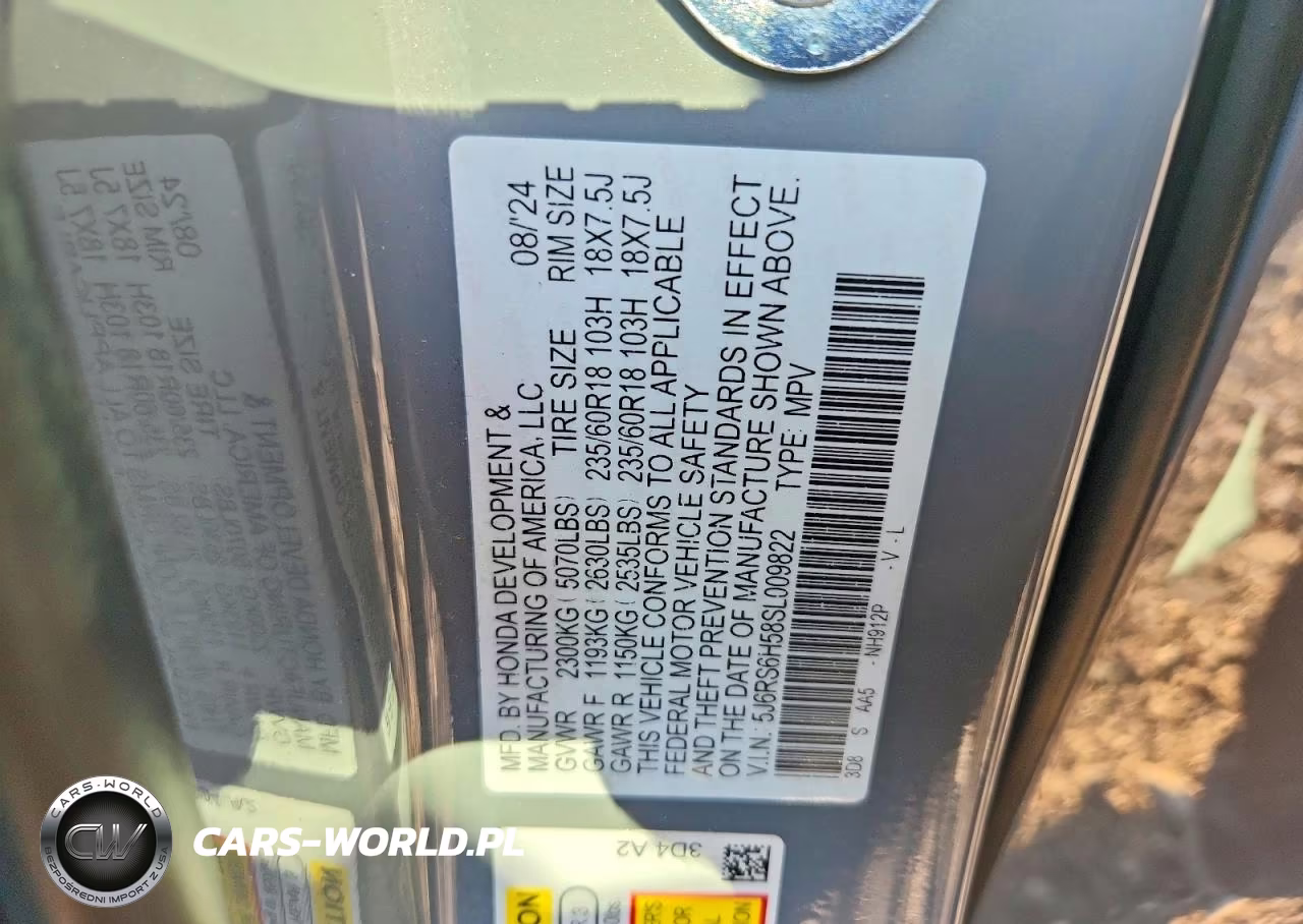 2025 Honda Cr-V Sport VIN:5J6RS6H58SL009822 - 13