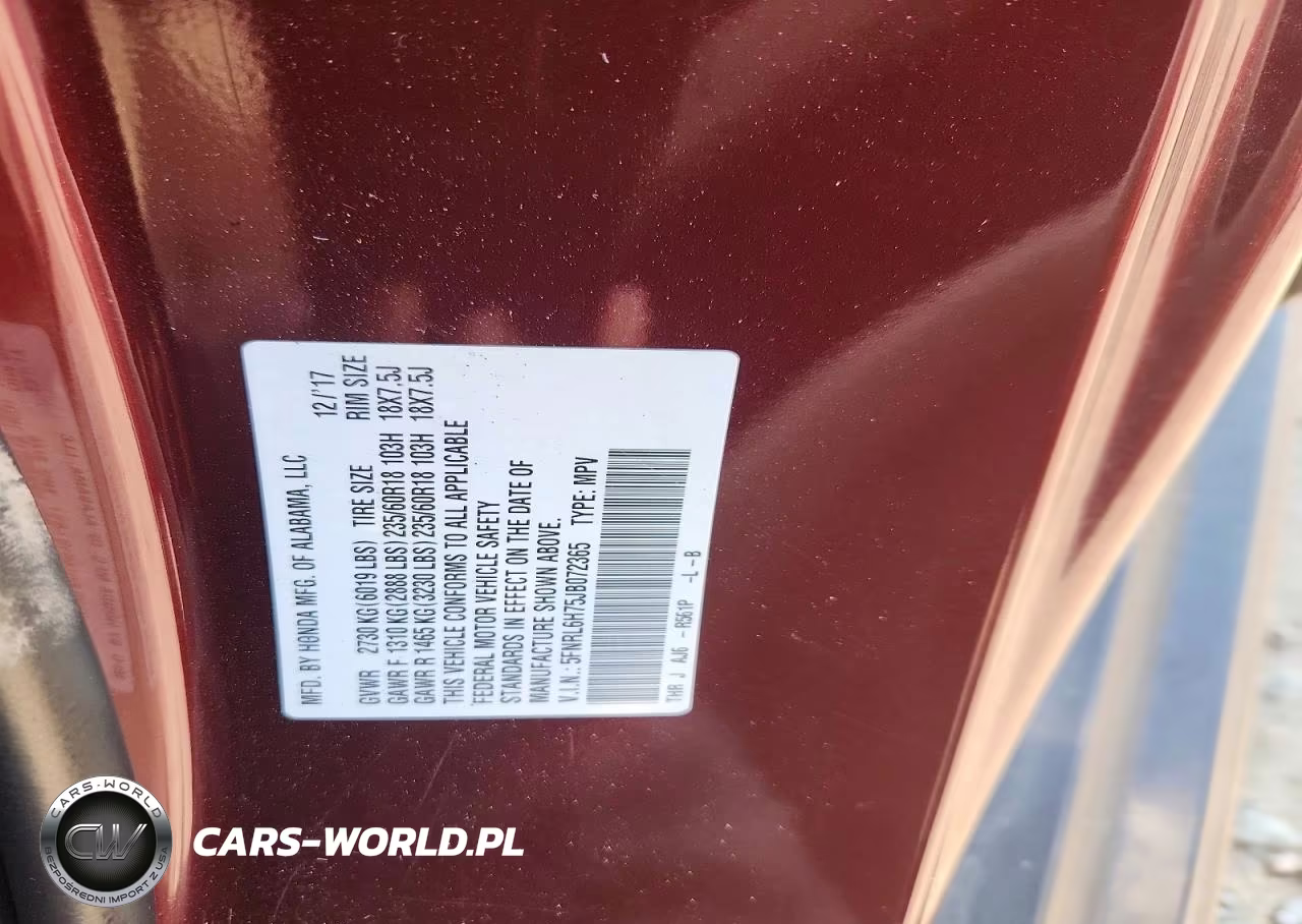 2018 Honda Odyssey Exl VIN:5FNRL6H75JB072365 - 13