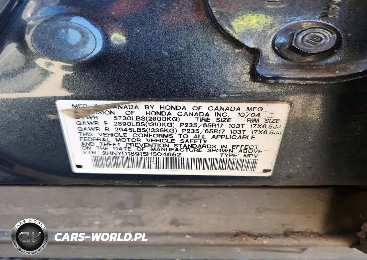 2005 Acura Mdx Touring VIN:2HNYD18915H504652 - 13