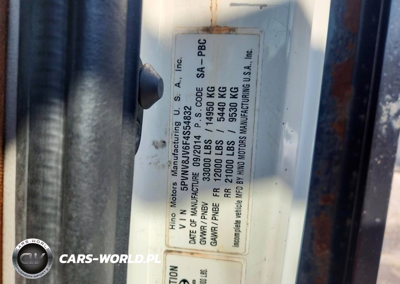 2015 Hino 338 Flatbed Truck VIN:5PVNV8JV6F4S54832 - 12