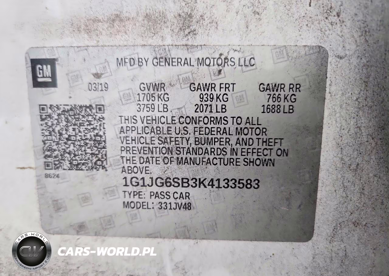 2019 Chevrolet Sonic VIN:1G1JG6SB3K4133583 - 12