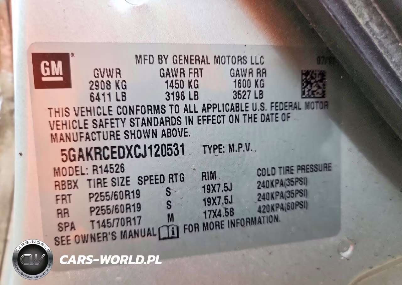 2012 Buick Enclave VIN:5GAKRCEDXCJ120531 - 12