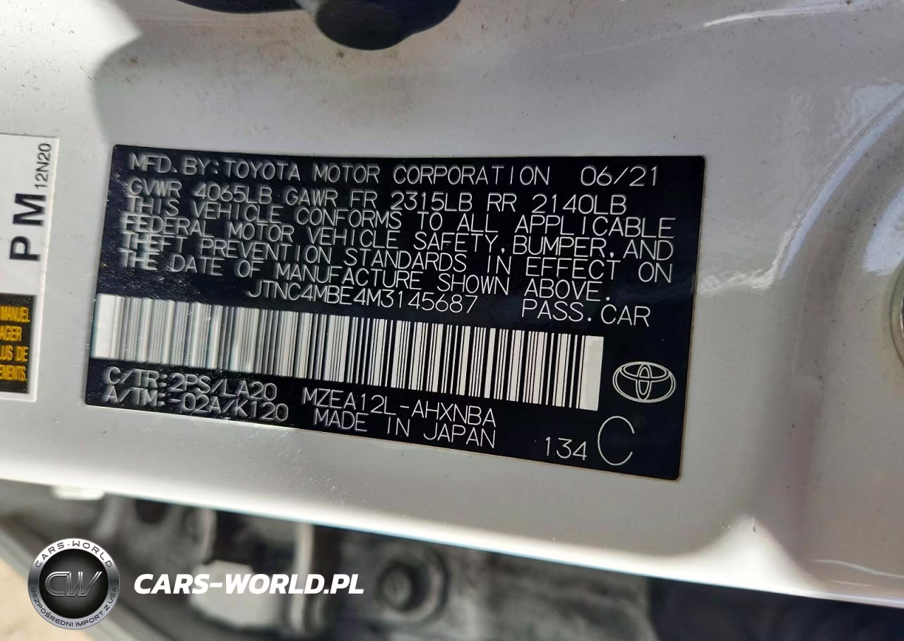 2021 Toyota Corolla Xse VIN:JTNC4MBE4M3145687 - 13