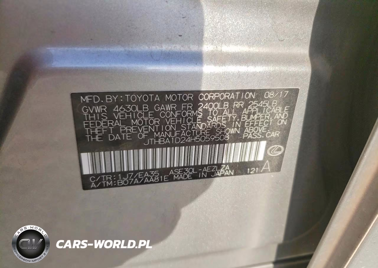 2017 Lexus Is 200T VIN:JTHBA1D24H5059508 - 13