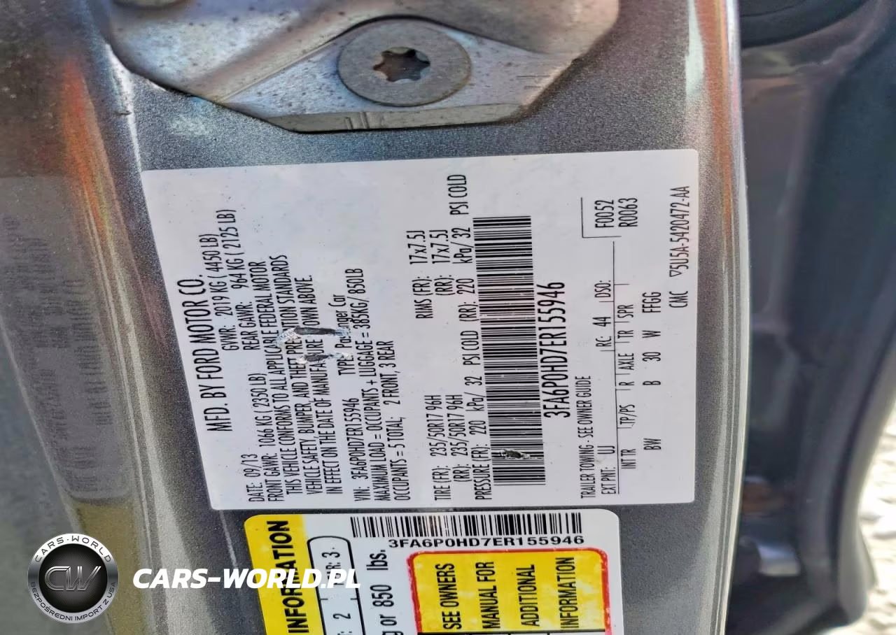 2014 Ford Fusion Se VIN:3FA6P0HD7ER155946 - 13