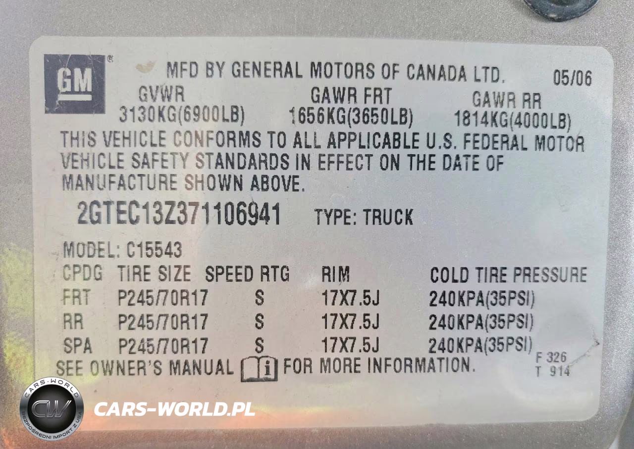 2007 GMC Sierra VIN:2GTEC13Z371106941 - 12