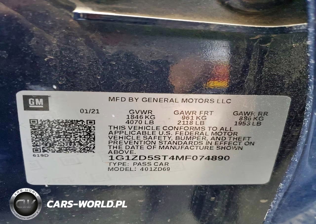 2021 Chevrolet Malibu Lt VIN:1G1ZD5ST4MF074890 - 12