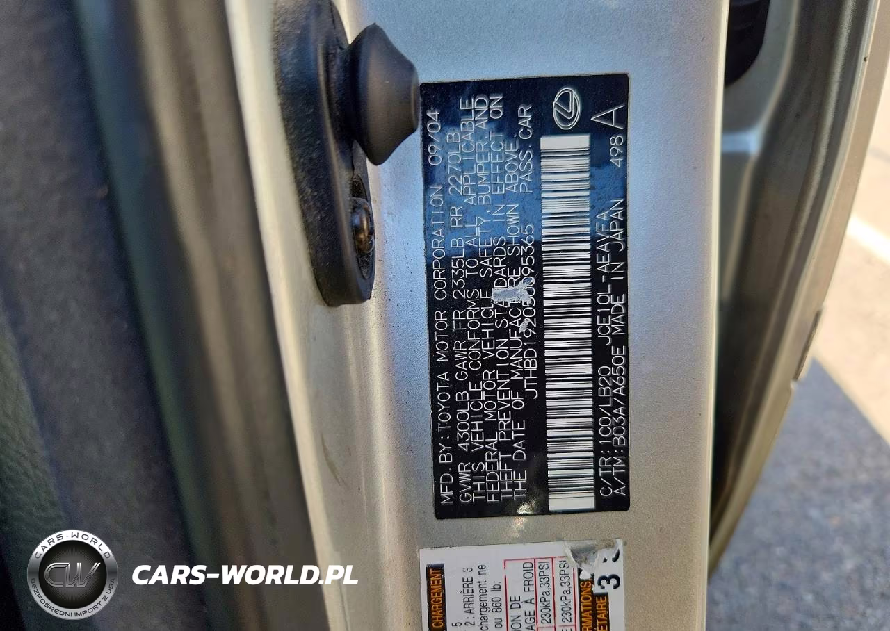 2005 Lexus Is 300 Base VIN:JTHBD192050095365 - 12
